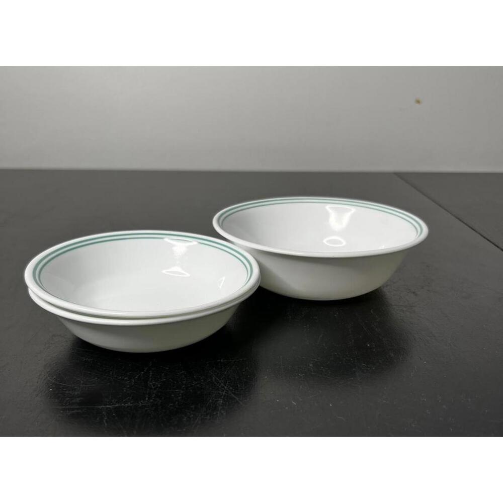 Corelle Bowl Set‎ Bowls with Blue/Green Trim Set of 3